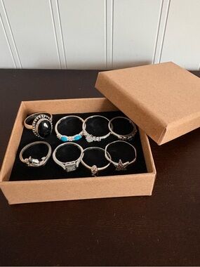 Vintage Sterling Silver Ring Bundle - Varying Sizes